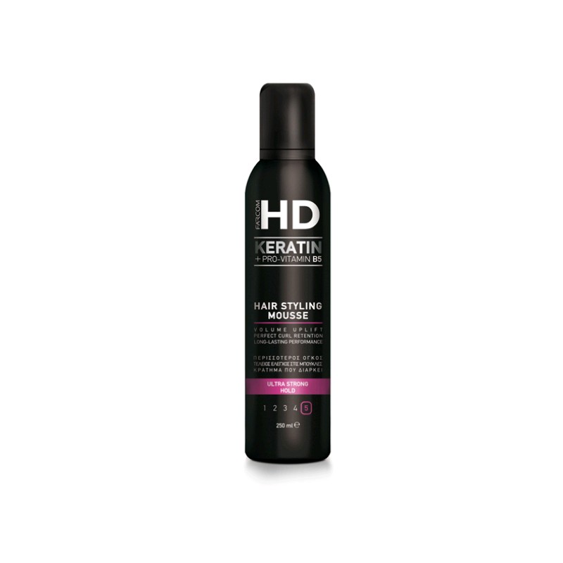 HD HAIR STYLING MOUSSE ULTRA STRONG HOLD 250ml - Gamo Cosmetics