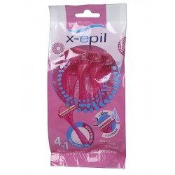 XEPIL DISPOSABLE WOMAN RAZORS WITH TWIN BLADES 5PCS