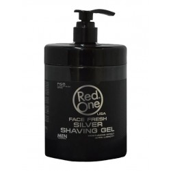 RED ONE SHAVING GEL WITH PUMP SILVER 1000ML
